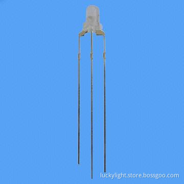 3mm Round Bi-color LED, Hi-Eff Red 625nm and Yellow Green 570nm Wavelength , 50 Degrees